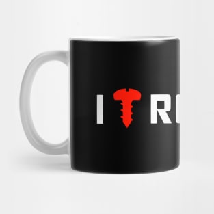 I Love Robots (wht txt) Mug